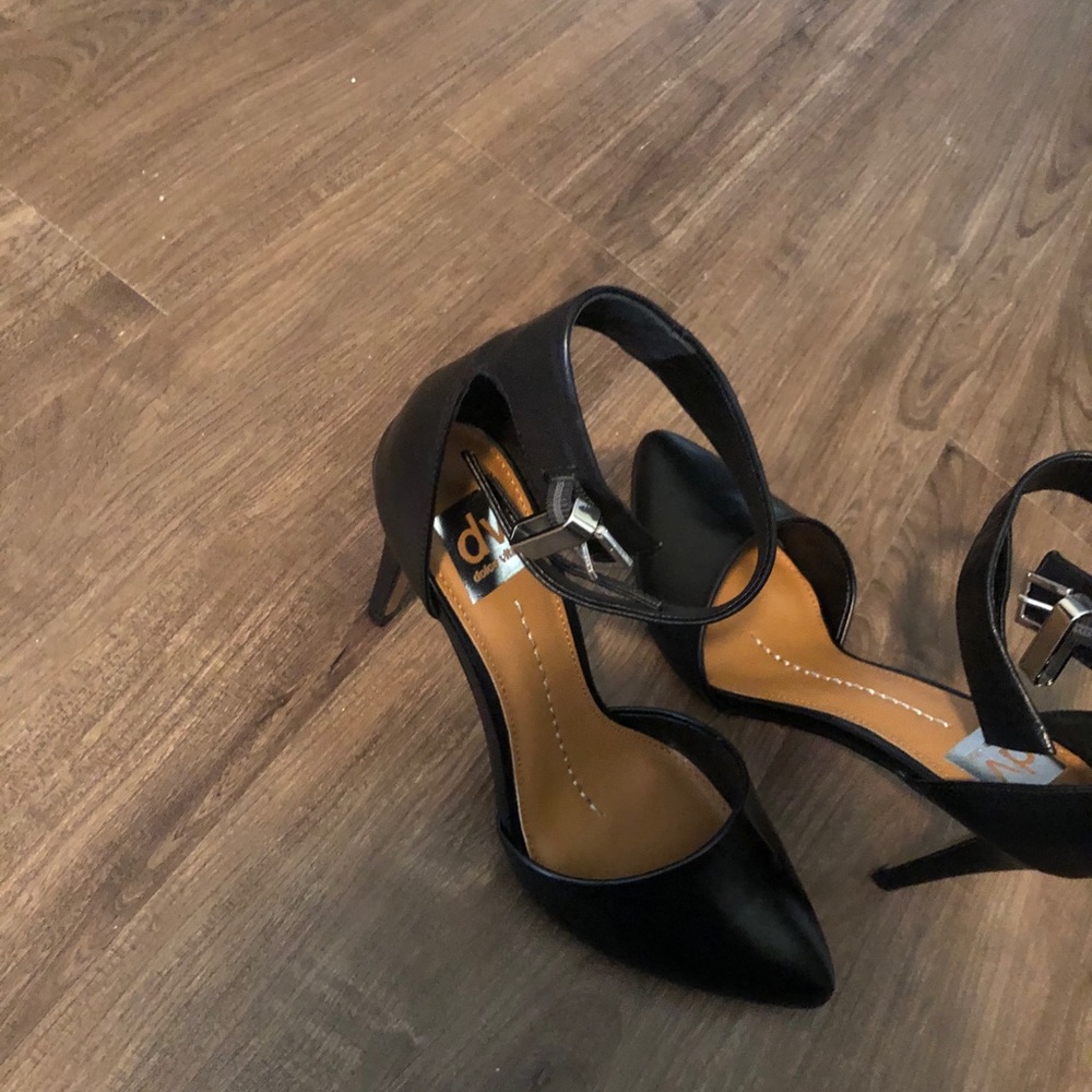 Dolce Vita Odetta Black Leather New Women’s ankle strap heel 8.5 - Picture 7 of 10